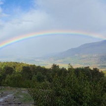 Rainbow with suburbs of San Martin de los Andes